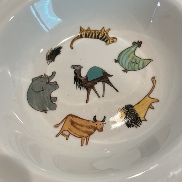 Arabia Made in Finland Child's Bowl Bone China Noah's Ark Themed Beautiful - Picture 5 of 9